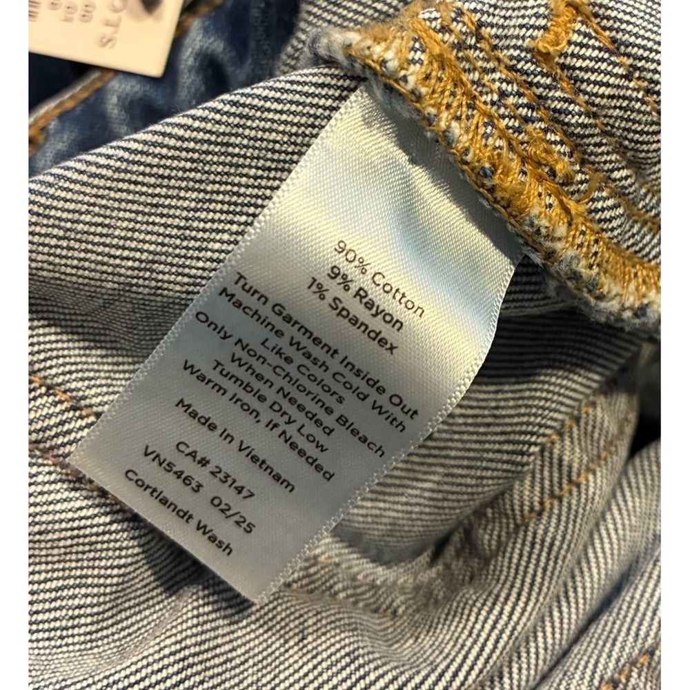 Talbots Jeans Blue Straight Ankle Mid Rise Medium Wash Denim Women's Size 10 NWT - Picture 6 of 7